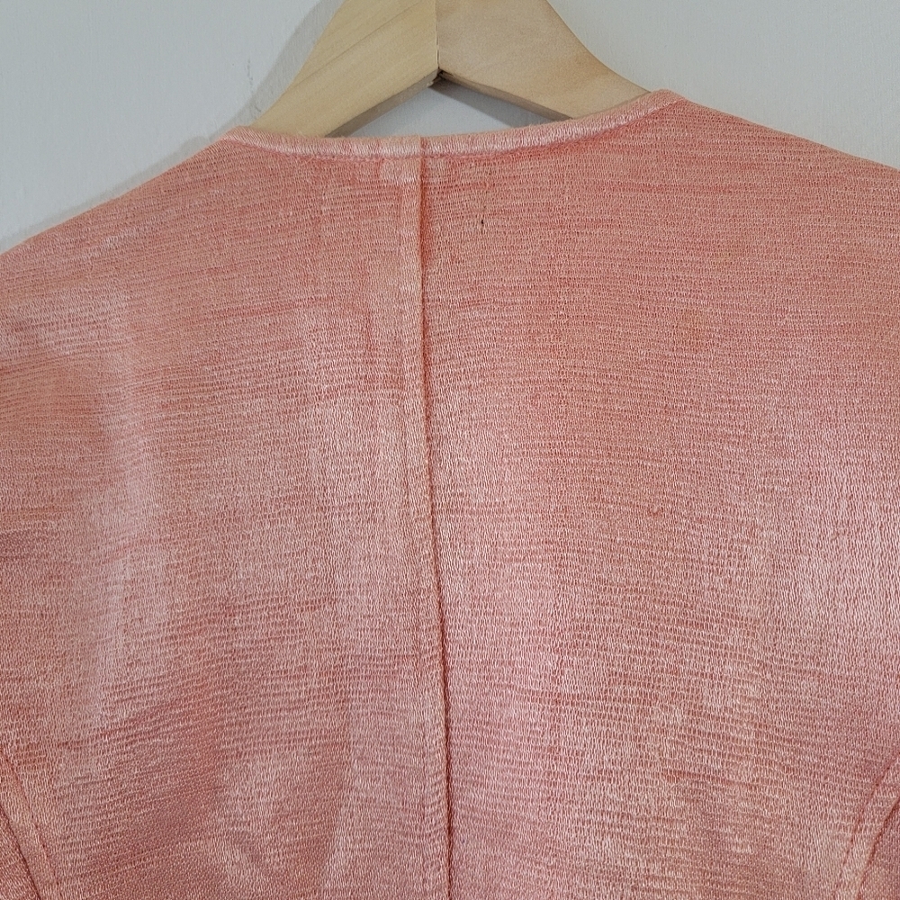 NWT Mirasol Women's Open Front Jacket Size L Tangerine Floral Embroidered Sequin - Picture 7 of 12